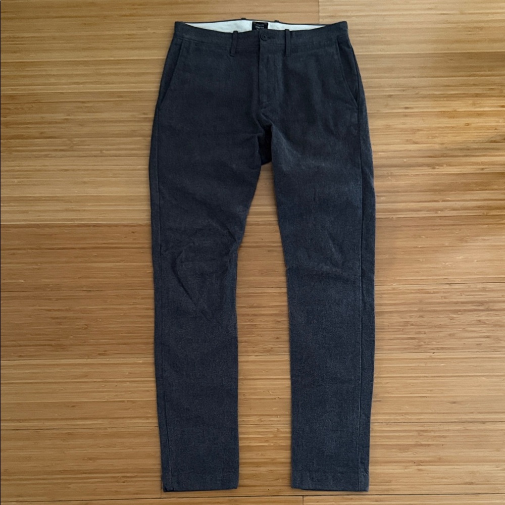 J. Crew 484 Slim-Fit Brushed Twill Pants in Dark Gray, 29x32